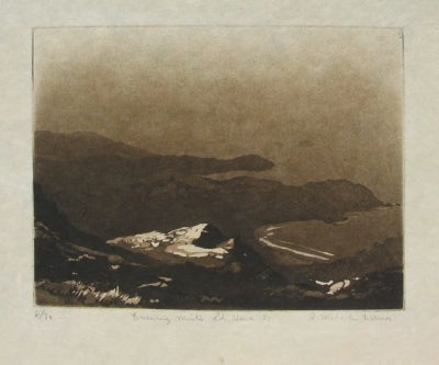 Item #1039 Evening Mists, Lord Howe Island. Ralph Malcolm Warner.