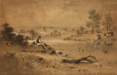 Item #1177 On River Wannon, Victoria. S. T. Gill.