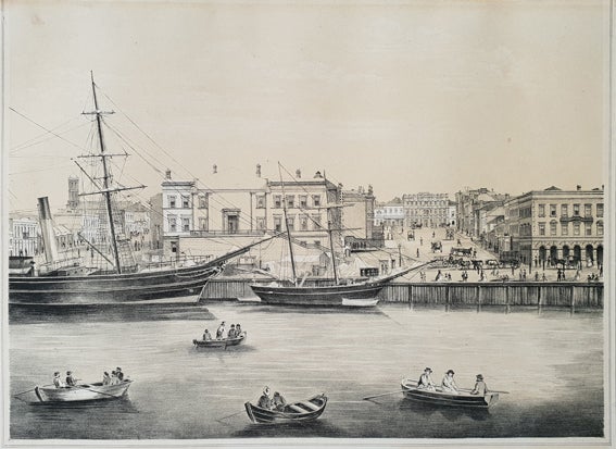 Item #1179 Queens Wharf 1864. Francois Cogne.