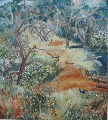 Item #121 Landscape with Magpie 2003. Ceci Cairns.