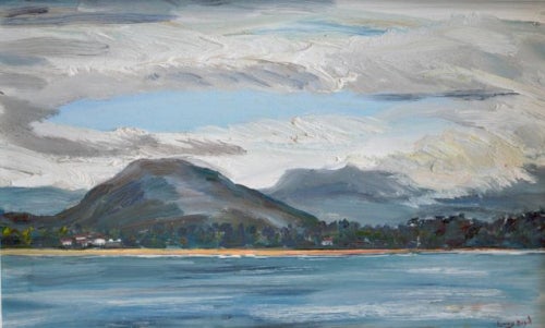 Item #1252 Cambewarra Mountain from Shoalhaven Heads 1996. Lucy Boyd.