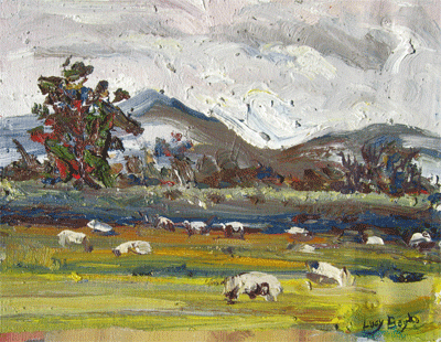 Item #1254 Sheep in Rodd Fields 2007. Lucy Boyd.