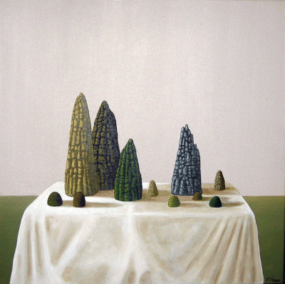 Item #1337 Small Forrest On Tablecloth 2007. Jeff Ferris.