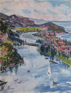 Item #1383 View over Narrabeen Lake, NSW. Nada Hunter.