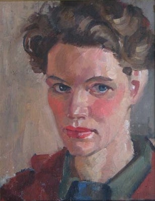 Item #140 Self Portrait in Red Jacket. Dora Chapman.