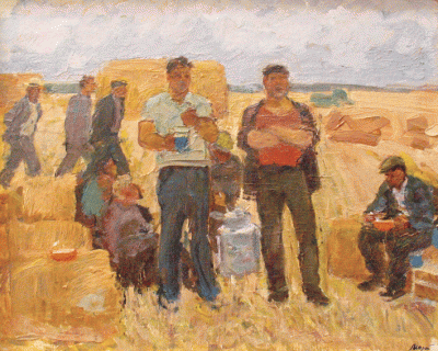 Item #1429 Harvesters 1965. Konstantin Georgievich Molteninov.