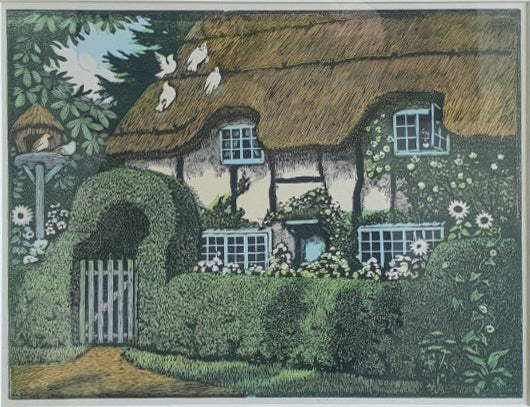 Item #1485 Thatched Cottage. J. Hall Thorpe.