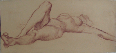 Item #1532 Reclining Nude. David Ghilchik.