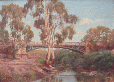 Item #1580 Gumeracha Bridge, near Adelaide 1915. H. Edward Davies.