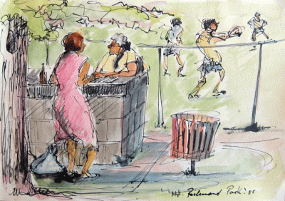 Item #1694 Barbeque, Richmond Park 1988. Mary Hammond.
