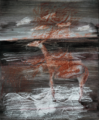 Item #1732 African Study with Antelope. Sidney Nolan.