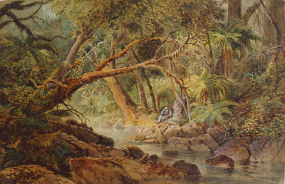 Item #1783 In the Fern Tree Gully 1867. Nicholas Chevalier.
