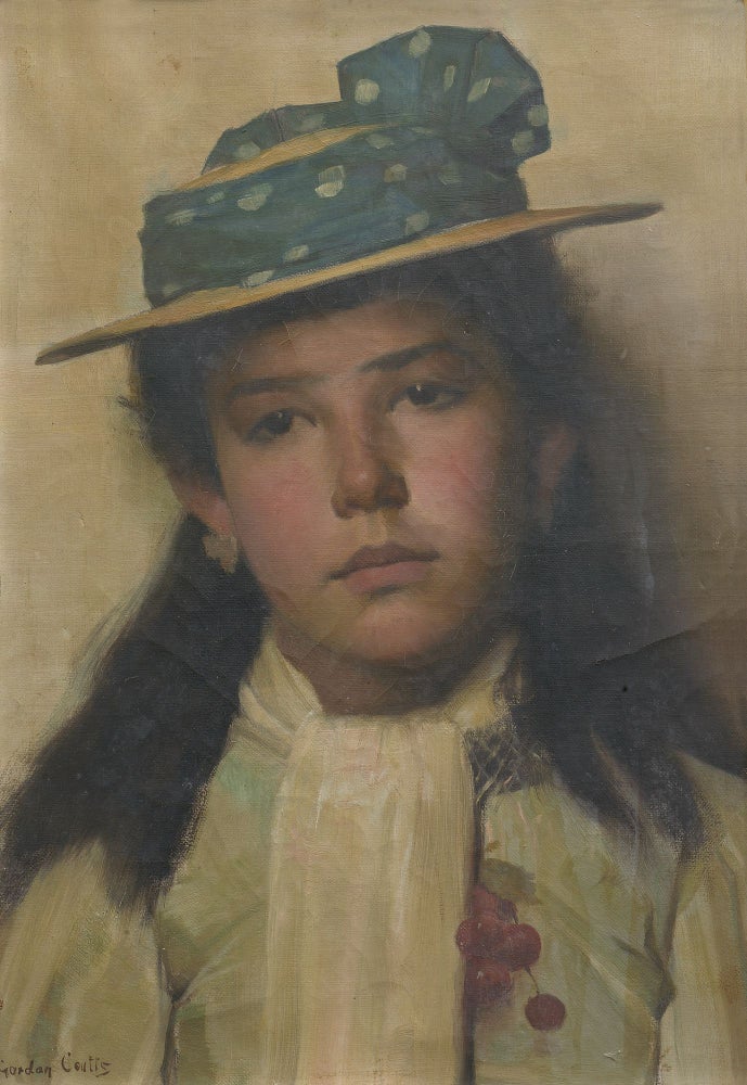 Item #184 Young Girl in a Straw Hat c1890. Gordon Coutts.