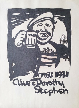 Xmas Card Card for Clive and Dorothy Stephen 1931