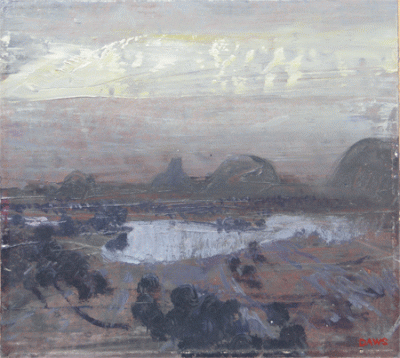 Item #199 Glasshouse Mountains. Lawrence Daws.