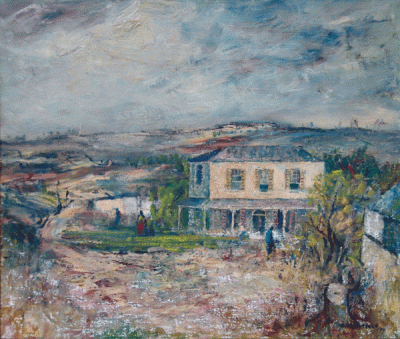Item #2277 Landscape with White House 1972. George F. Lawrence.