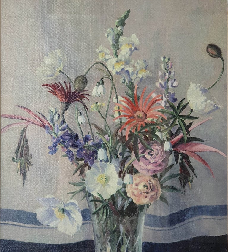 Item #2279 Mixed Blooms in a Glass Vase. Sydney Woodward Smith.