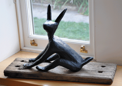 Item #2368 Rabbit with Chains. Judy Warne.