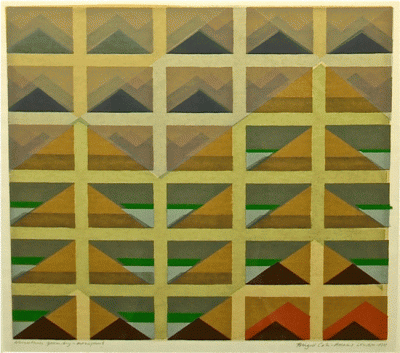 Item #2415 Mountain Geometry 1973. Brigid Cole-Adams.