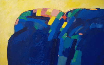 Item #2422 Landscape with Yellow No. 2. Jeffrey Makin.