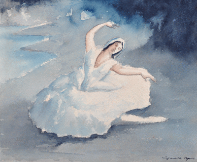 Item #2447 Study, Ballet Russe, Sydney 1939. Harold Byrne.