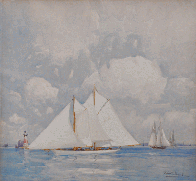 Item #2545 Yachts, New York 1901. Albert Henry Fullwood.