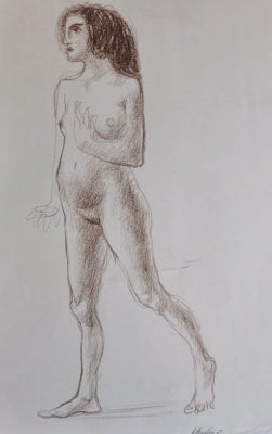 Item #2670 Standing Nude 1960. Clifford Bayliss.