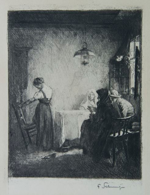 Item #2838 Dining Room Interior c1890s. Ferdinand Schmutzer.