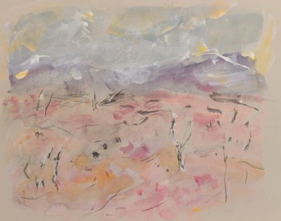 Item #2886 Outback Landscape c1970. Mary Macqueen.
