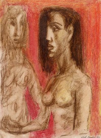 Item #29 Double Portrait of Woman 1960. Clifford Bayliss.