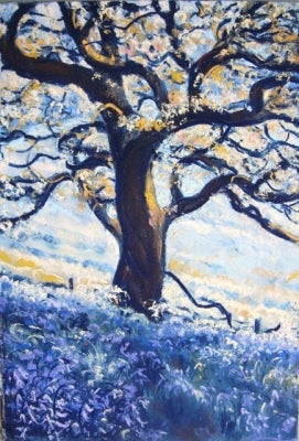 Item #3024 Oak in the Bluebells. Alice Perceval.