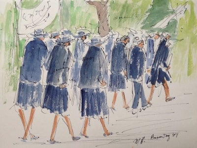 Item #3188 Nurses, Anzac Day 1987. Mary Hammond.