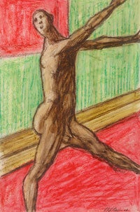 Item #32 Leaping Man Series, Green 1960. Clifford Bayliss.