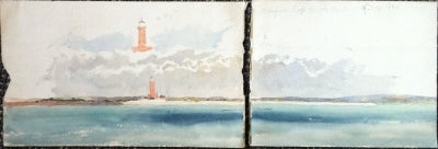 Item #3317 Studies of Dungeness Lighthouse and the coast about Hythe and Sandgate, Kent 1864. Oswald Brierly.