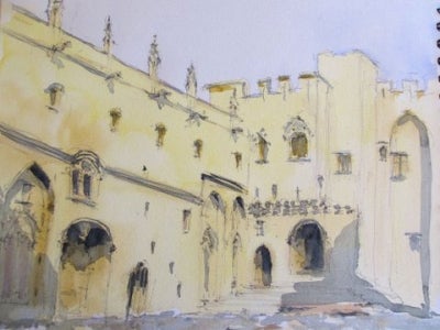 Item #3348 Courtyard Palace of Popes, Avignon. John Brown.