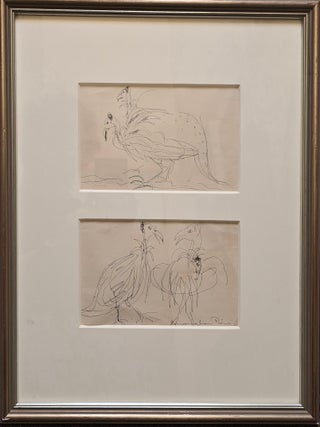 Two Studies of Guinea Fowl c1950