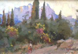 Item #3699 Summer Landscape, Crimea 1960. Irina Kovaleva