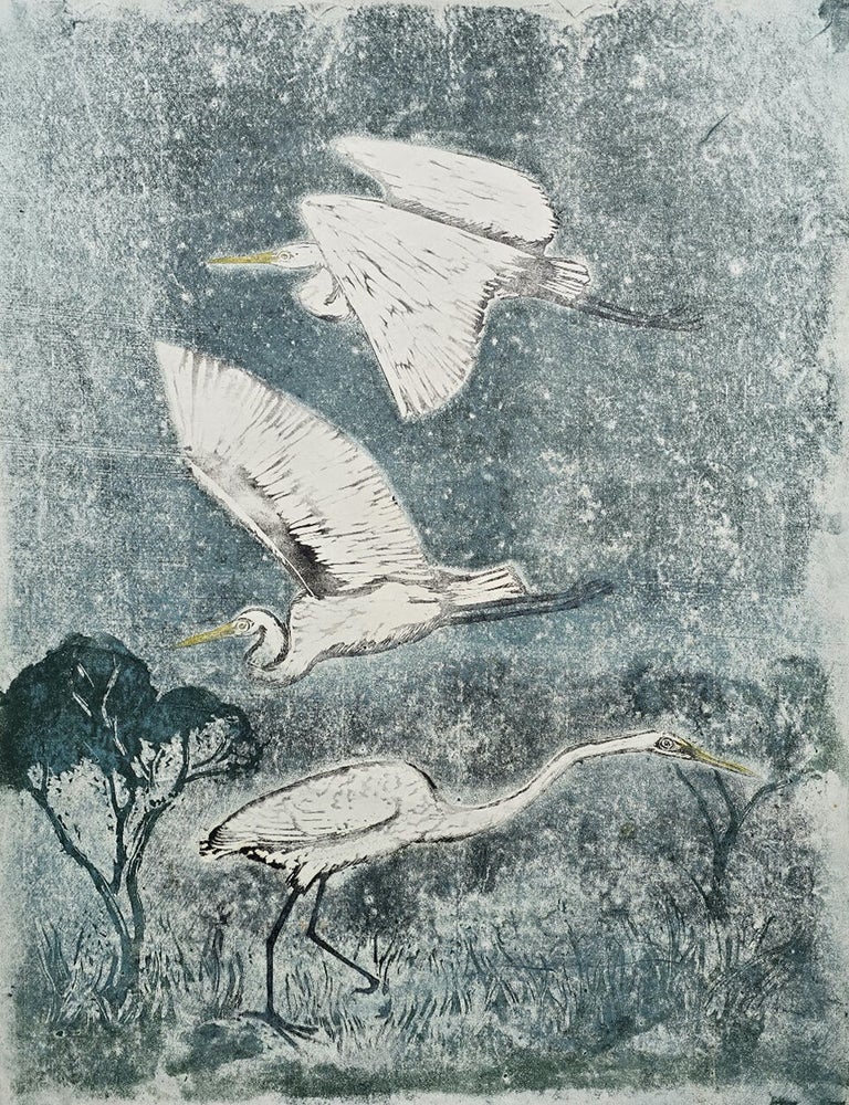 Item #3792 Great Eastern Egret (trio). Joyce Meier.