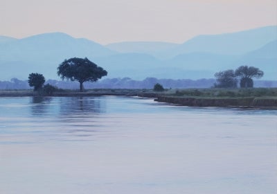 Item #3844 Still Waters at Dusk, Mana Pools National Park, Zimbabwe. William Sykes.