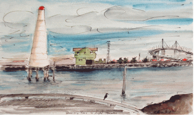 Item #386 Princes Pier and Light Tower 1997. Mary Hammond.