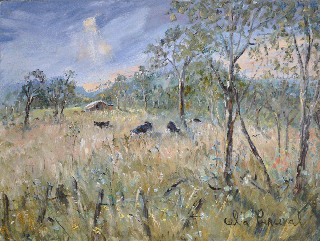 Item #3891 Hunter Valley Landscape with Cows Grazing. Celia Perceval