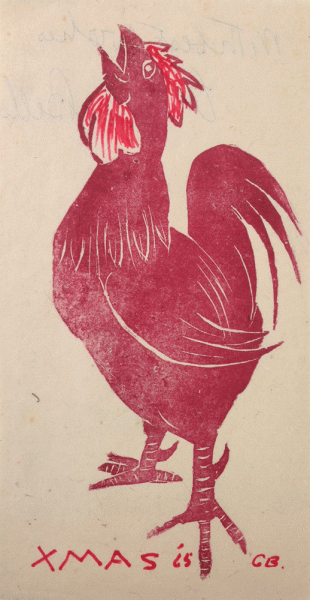 Item #3908 Rooster, Xmas 1965. George Bell.