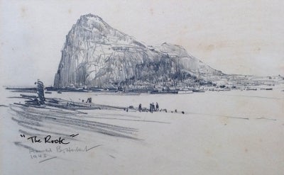 Item #3922 The Rock of Gibraltar 1943. Harold Herbert.