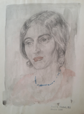 Item #3969 Self Portrait c1920s. Noel Laura Nisbet