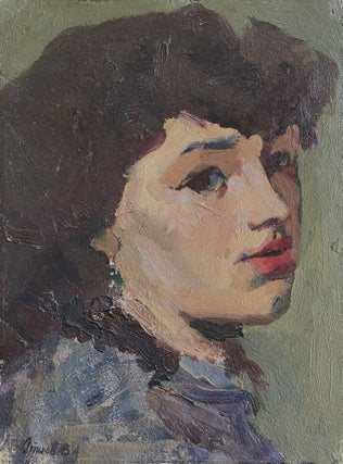 Item #4037 Portrait of a Young Ossetian Woman 1957. Viktor Otiev