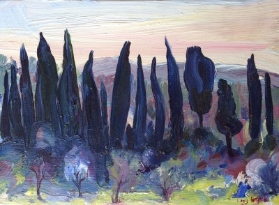 Item #4239 Cypress Pines, Tuscany. Lucy Boyd.