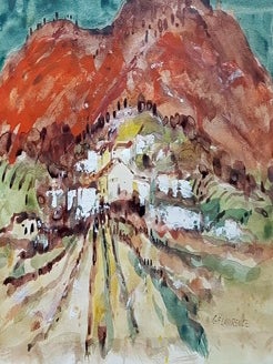 Item #4637 Red Mountains, Spain. George F. Lawrence