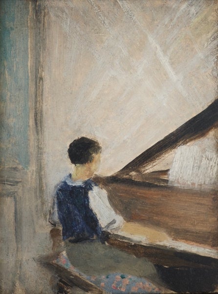 Item #4753 Young Pianist. Gaston Simoes de Fonseca.