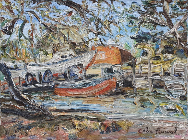 Item #4798 Old Boats at Mordialloc. Celia Perceval.