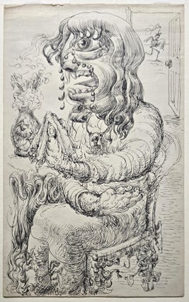 Item #48 Seated Woman with Chain of Tears and Aviator c1945. Clifford Bayliss